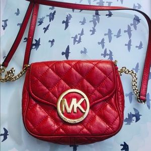 Micheal Kors Shoulder Purse Red
